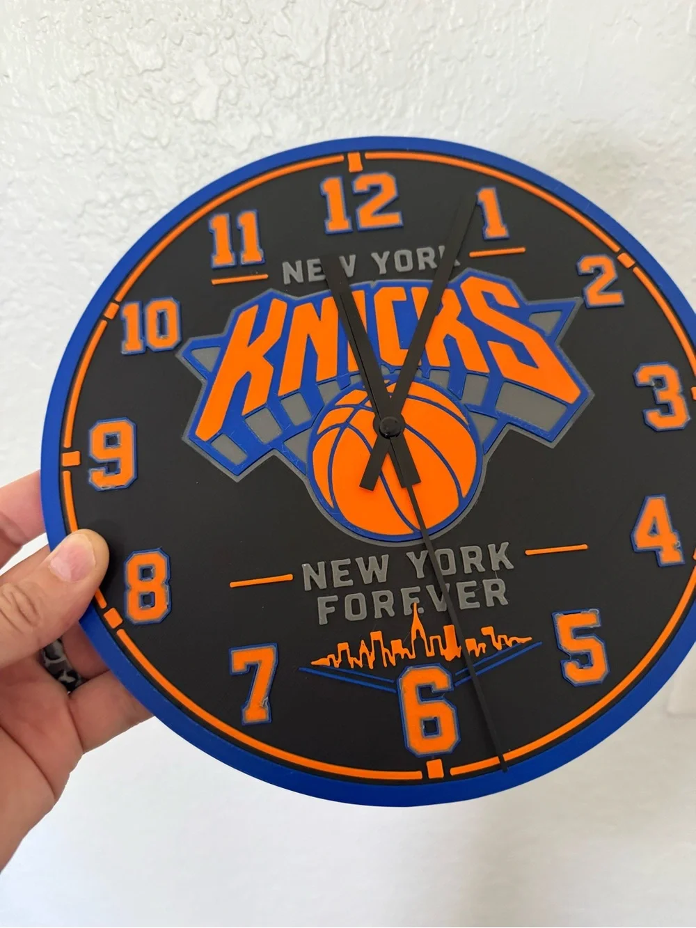 3d printed Blue and Orange Wall Clock - Official NBA Decor